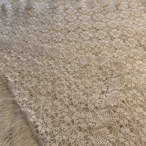 Crochet Handmade Table Runner large size length 41” wide 41” - Picture 6 of 8